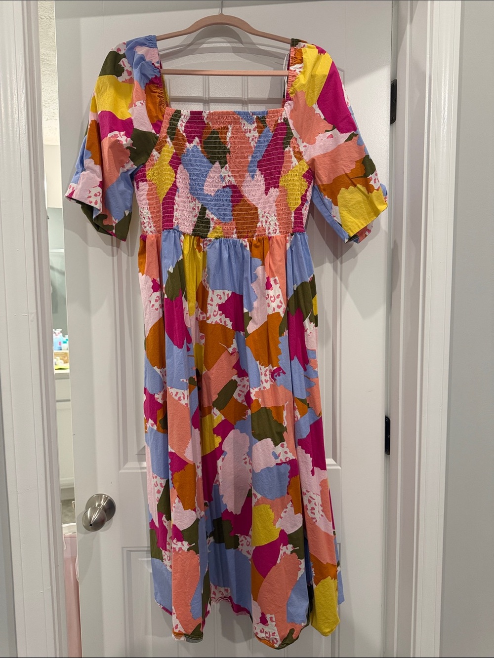 Eloquii Multi-Color Patchwork Maxi Dress
